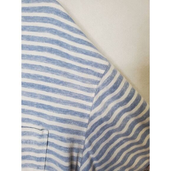 Territory Ahead Men's Striped 100% Cotton Collared Tee Shirt with Pearl Buttons - Picture 5 of 7